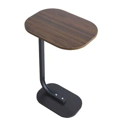 Table Dappoint Moderne – Plateau Bois 38 × 28 Cm – Hauteur 59 Cm – Structure Métal – Idéale Pour Salon, Lit, Canapé