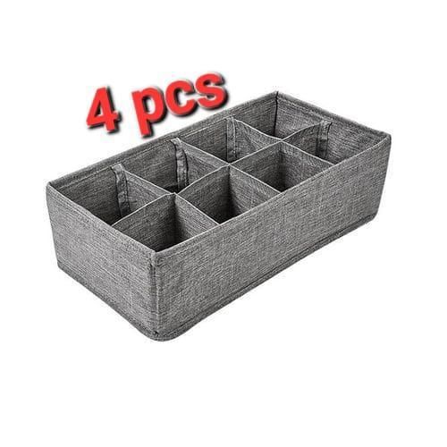 Lot De 4 Organisateur De Tiroir En Tissu, Rangement Élégant Et Intelligent thumbnail 3