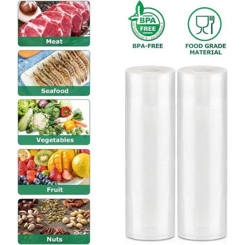 Lot De 2 Rouleau De Sous Vide Pour Machine Vacuum Sealer, Stockage Des Aliments