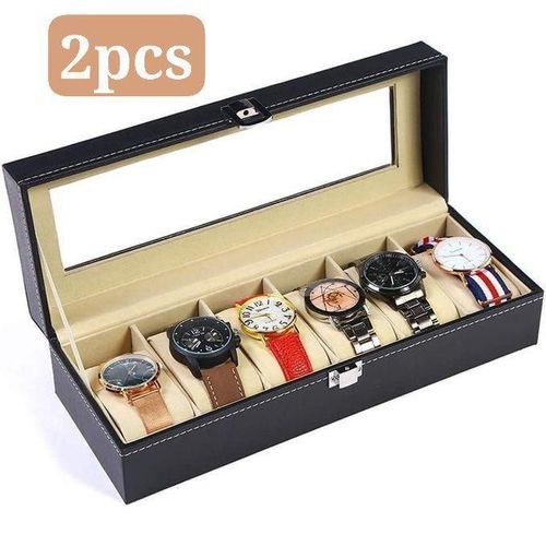 Boîte De Rangement Pour Montres Et Bijoux - 12 Emplacements