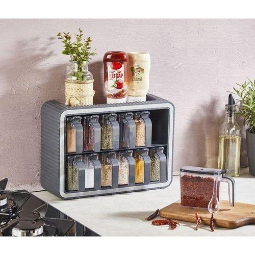 Boîte De Rangement Pour Épices – 12 Pièces Avec Cuillères Intégrées