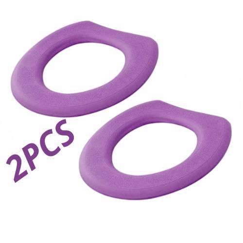 Lot De 2 Housses Lavables Pour Siège De Toilette Avec Fixation Auto-adhésive