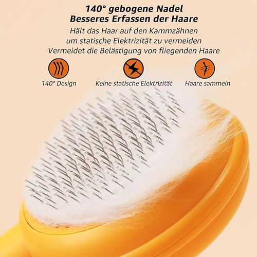 Brosse De Toilettage Pour Animaux – Conception Hamburger, Nettoyage Facile