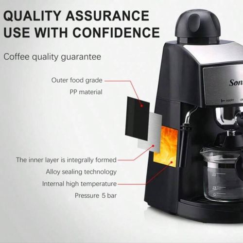 Machine À Café Expresso & Cappuccino – 4 Tasses, Carafe 240 Ml thumbnail 3