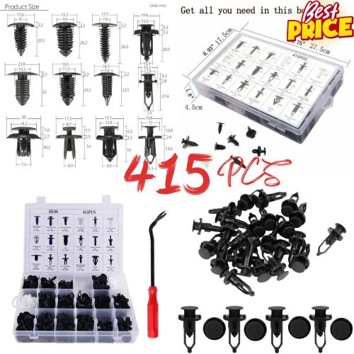 Kit 415 Clips De Fixation Automobile Universel – Boîte Organisée + Outil Extracteur – Nylon Résistant 5-10 Mm