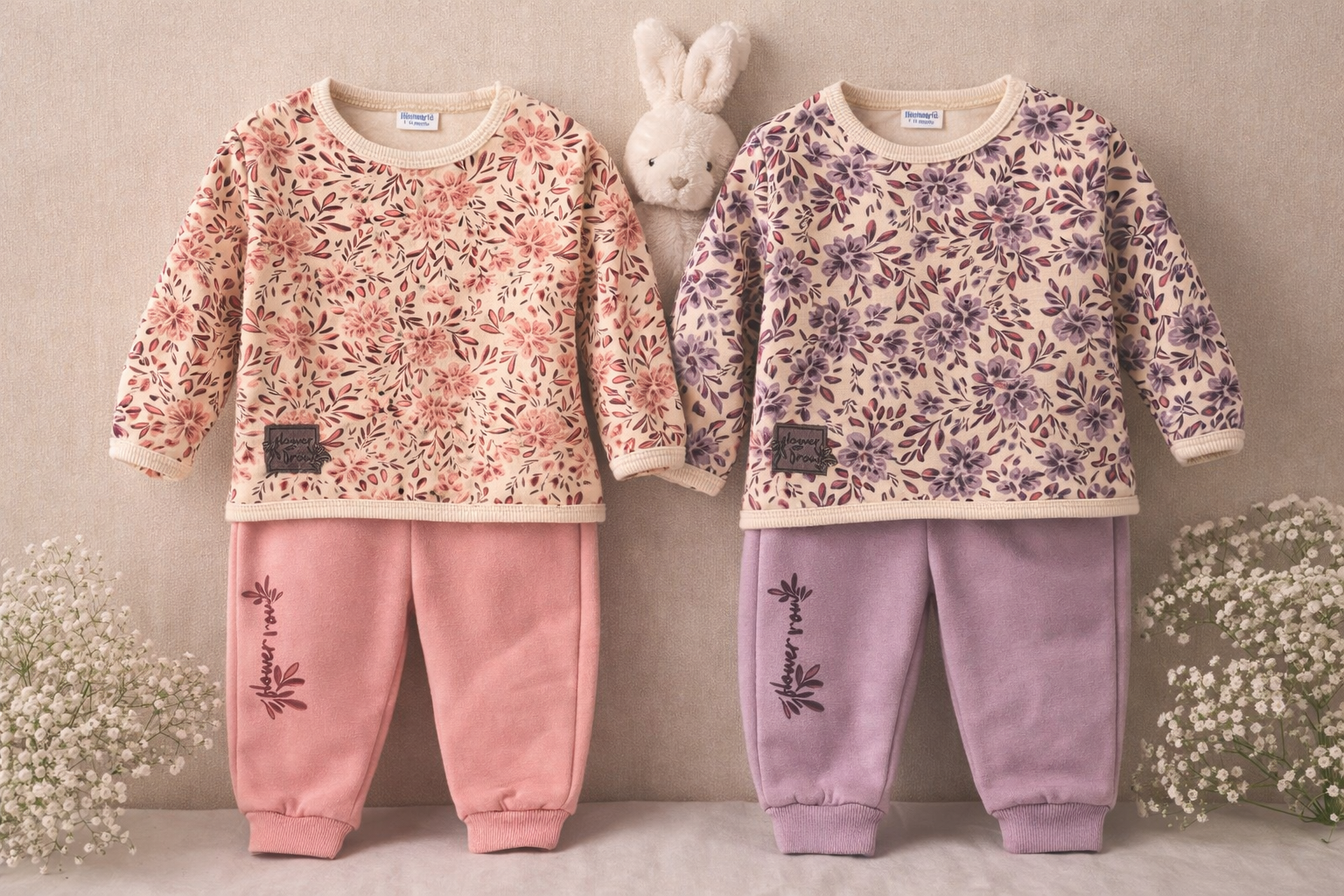 Ensemble En Molleton Flowers