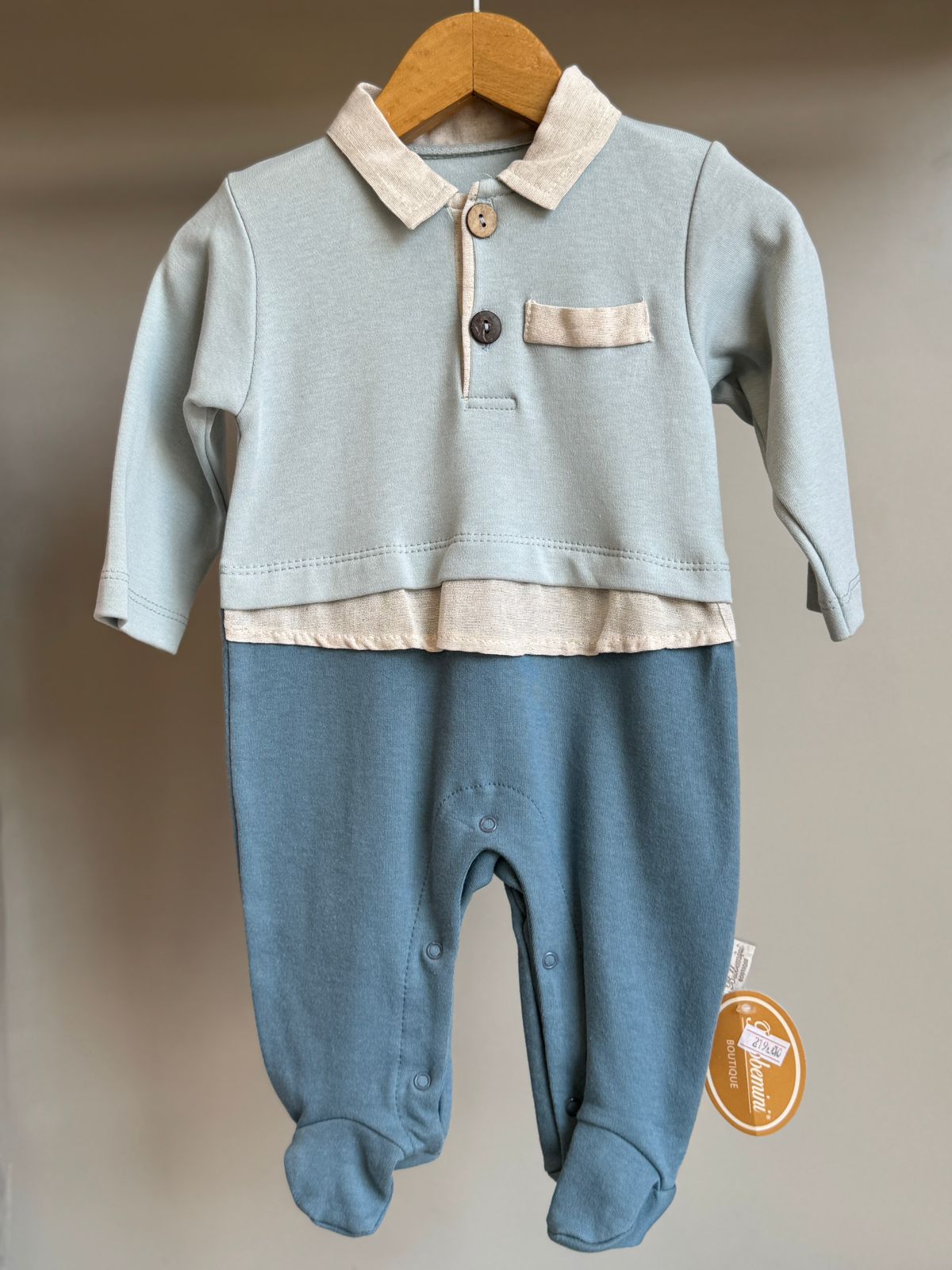 Grenouillère Coton Avec Bouton