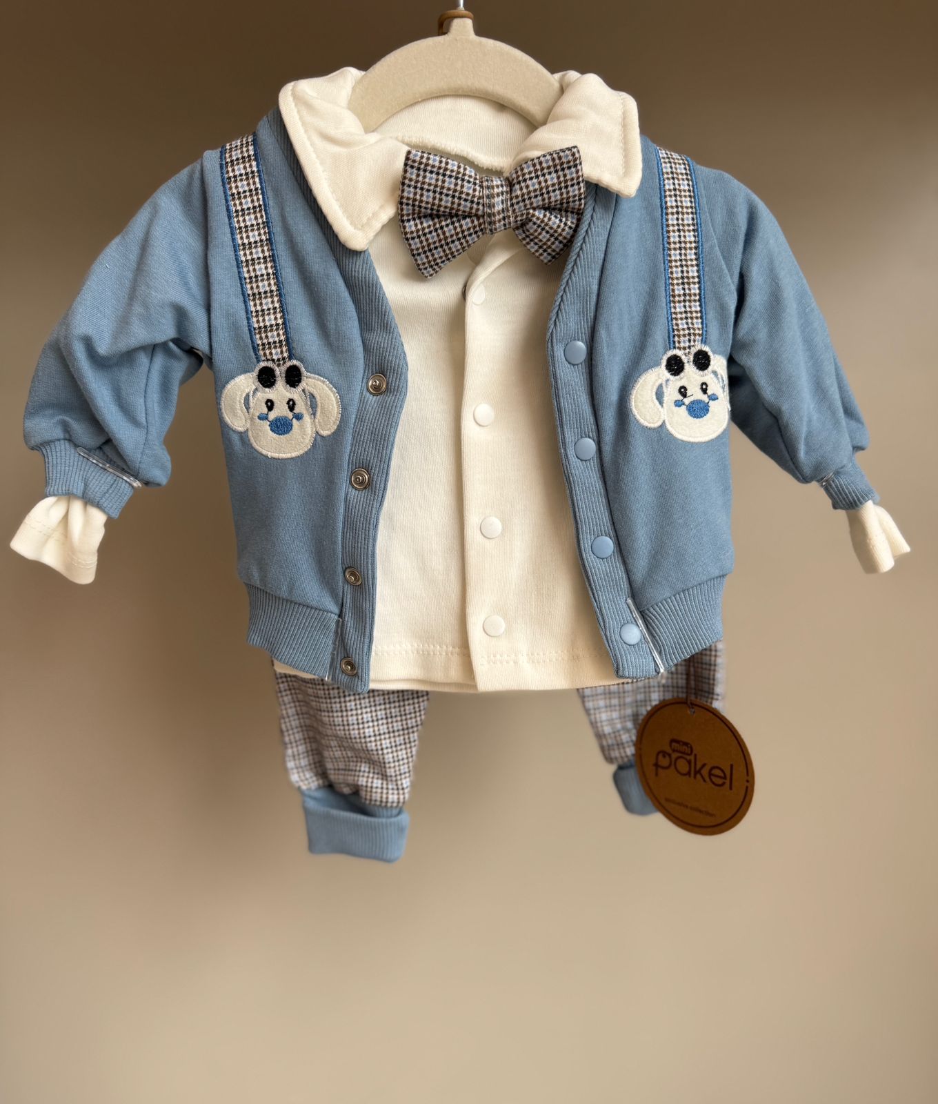 Tenue Bébé 3 Pièces Avec Noeud Papillon