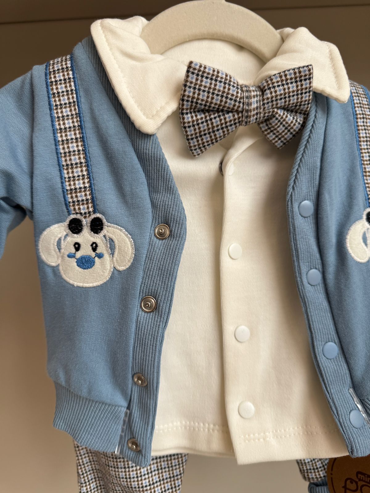 Tenue Bébé 3 Pièces Avec Noeud Papillon