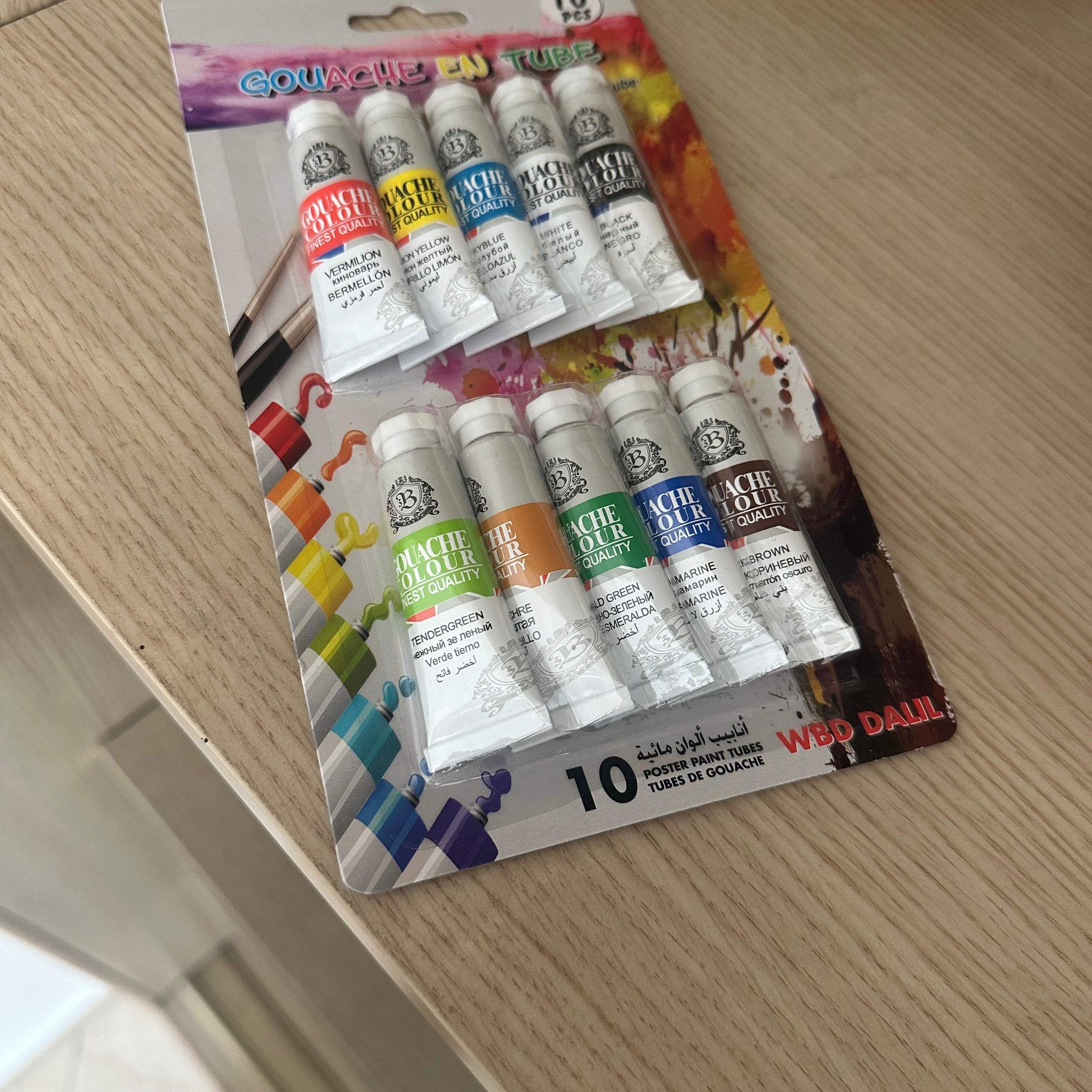 Gouache Tube 10 Couleurs