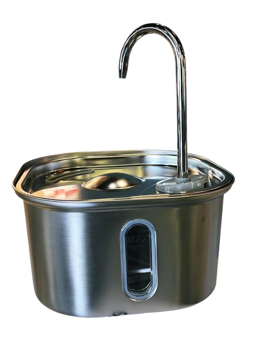 F04 Fontaine À Eau Carrée En Inox Pour Animaux
