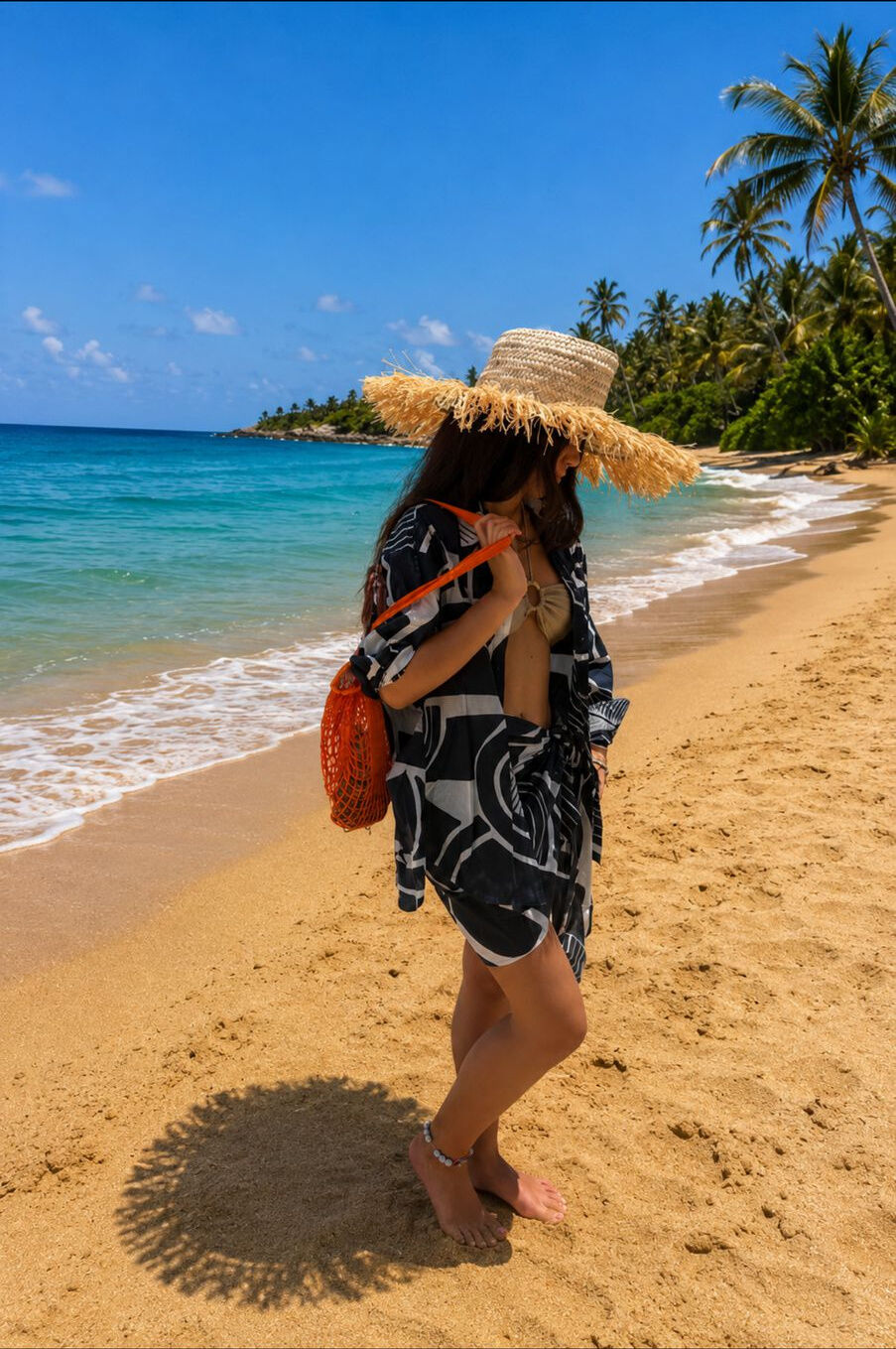 Ensemble de Plage 2 Pièces à Motifs Abstraits