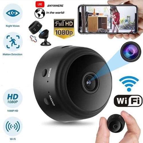 A9 Mini Caméra De Surveillance Ip Wifi Hd 1080p, Dispositif De Sécurité Domestique Sans Fil, Avec Vision Nocturne Infrarouge Et Support 360 Degrés, Compatible Avec Application Téléphonique thumbnail 2