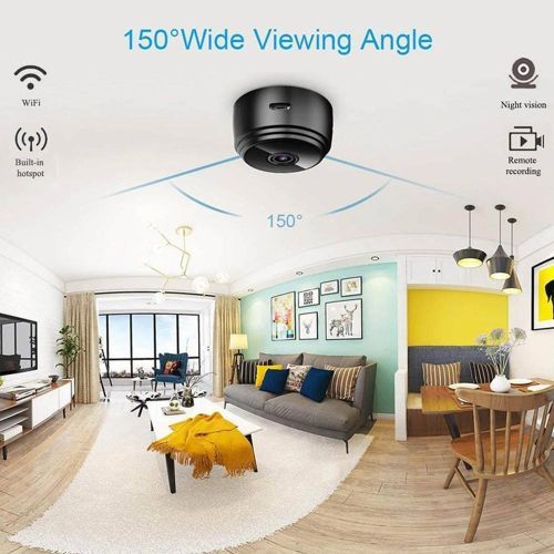 A9 Mini Caméra De Surveillance Ip Wifi Hd 1080p, Dispositif De Sécurité Domestique Sans Fil, Avec Vision Nocturne Infrarouge Et Support 360 Degrés, Compatible Avec Application Téléphonique thumbnail 1
