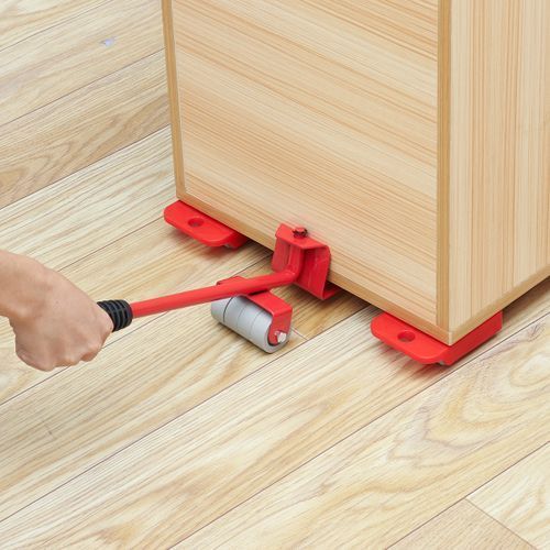 Kit De Deplace Meuble Lourd Sans Effort, Deplace Meuble A Roulette, Roulettes Pour Meubles Jusquà 300kg Système De Mouvement Et De Levage,1 Tige De Levage Et 4 Roulettes De Déplacement thumbnail 3