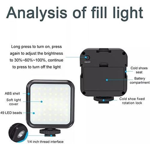 Vlogging Kit Video-making Vlogger Ay49– Trépied – Microphone – Lumière – Ay-49