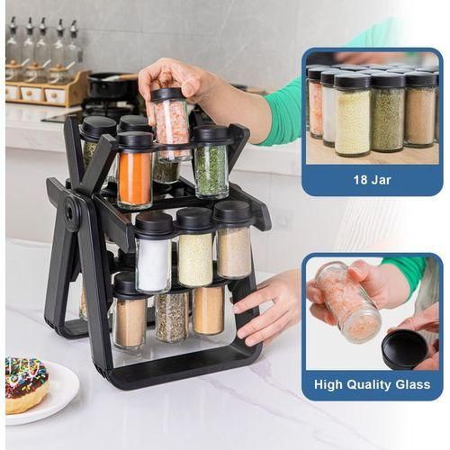Ensemble De Conteneurs À Épices Ensemble Sel Et Belle, Ensemble De Bouteilles À Épices, Bocaux En Verre, Accessoires De Cuisine, Stockage, Évaluation, 18 Ensembles thumbnail 3