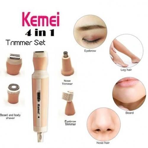 Kemei Rasoir Électrique Multifonctionnel 4 En 1 Rechargeable Femmes