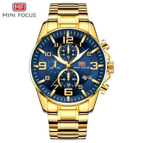  Montres  Classique Montre À Quartz Hommes Étanche Chronographe En Acier Inoxydable Bracelet Horloge