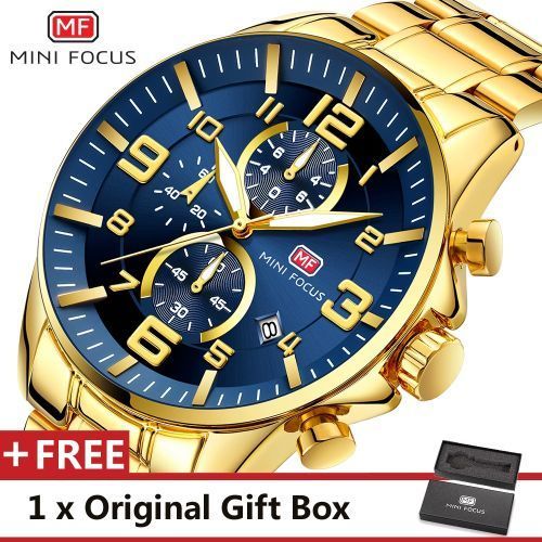 Montres Classique Montre À Quartz Hommes Étanche Chronographe En Acier Inoxydable Bracelet Horloge thumbnail 3