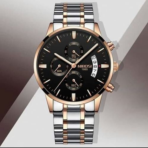 Montre Chronographe Rose Gold Fond Noir N 1985