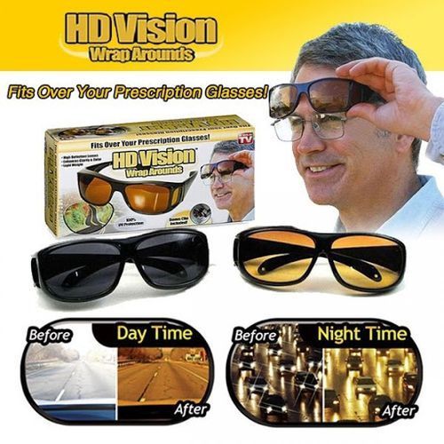 Lunette De Soleil Surlunette Pour Conduire La Nuit Hd Vision Wraparounds