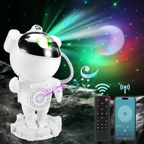 Astronaute Super Projecteur Lampe De Nuit Veilleuse Étoile Led Et Télécommande thumbnail 3