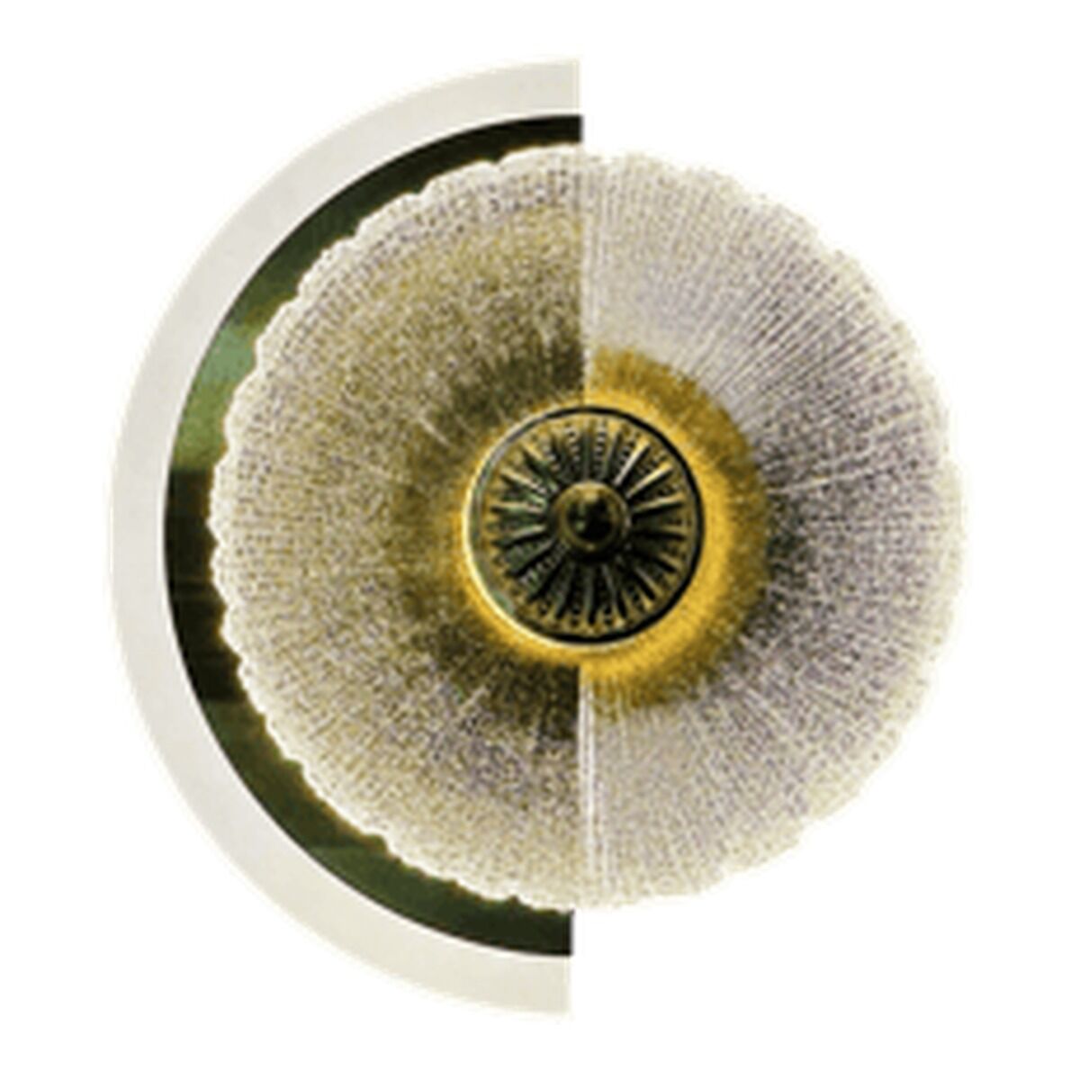 LED wall light in iron, acrylic and glass — Gold