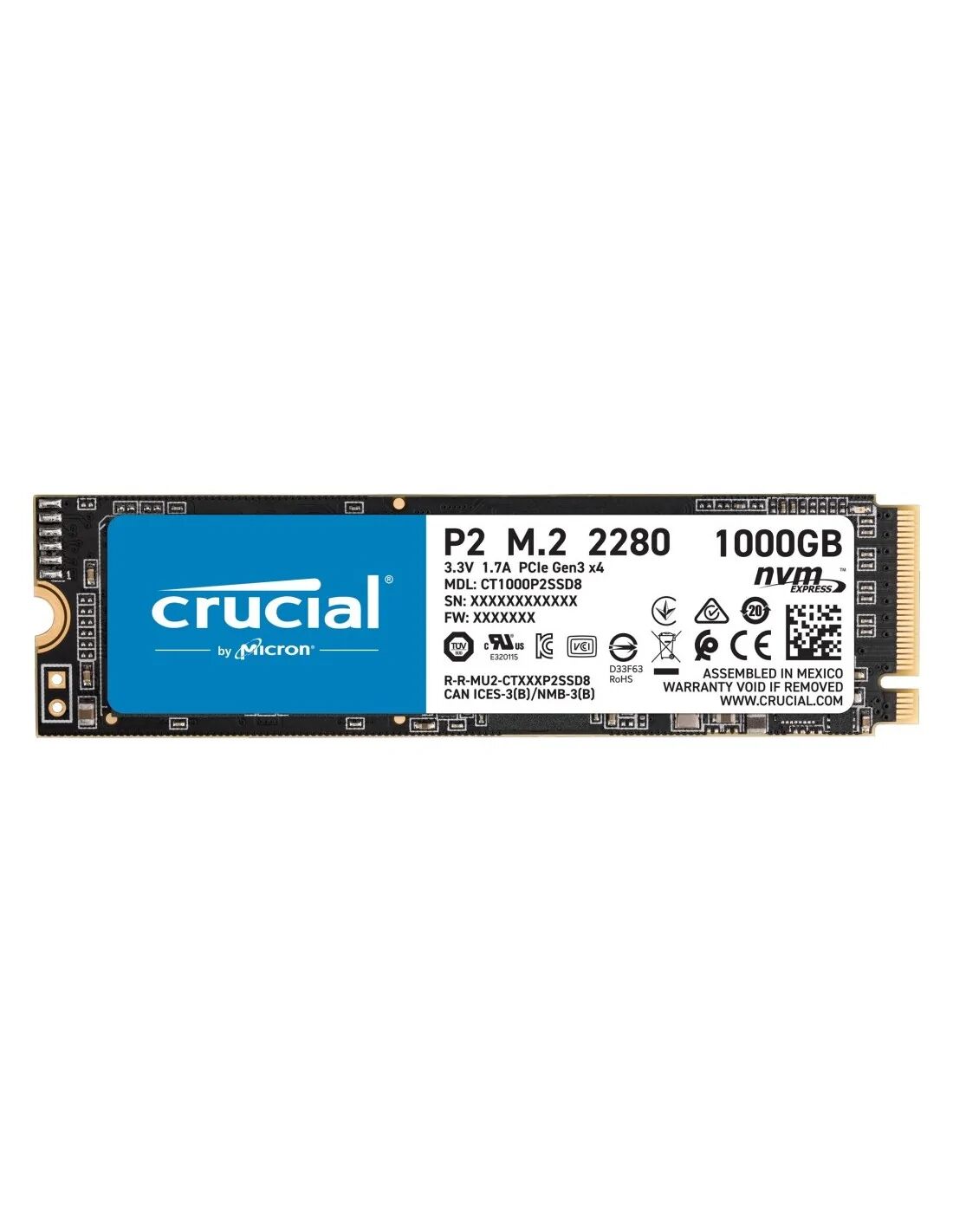 Crucial P2 1000 Gb