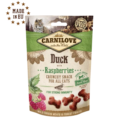Cat Snack Crunchy Duck With Raspberries