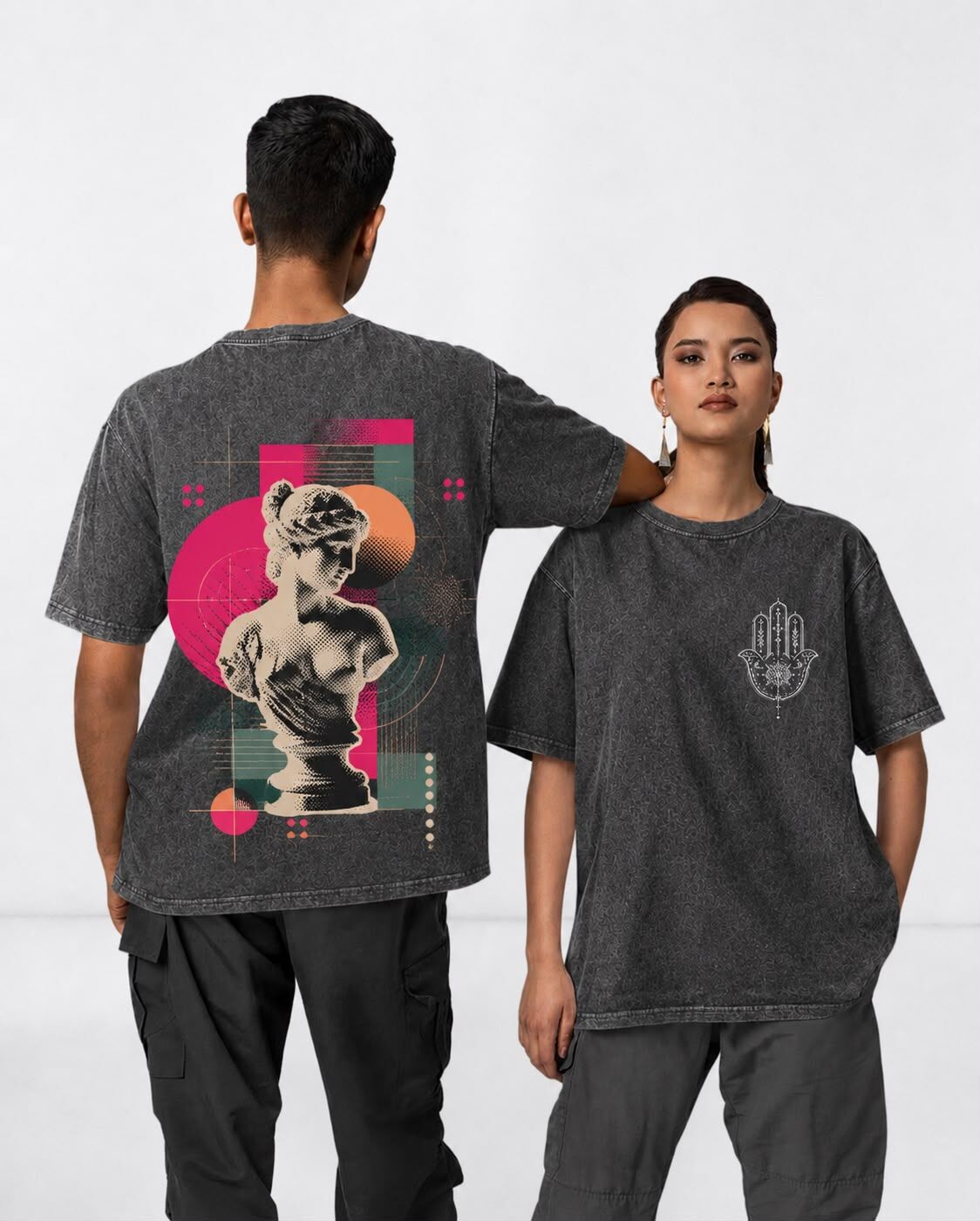 T-shirt Oversize “retro ” – Délavée thumbnail 3