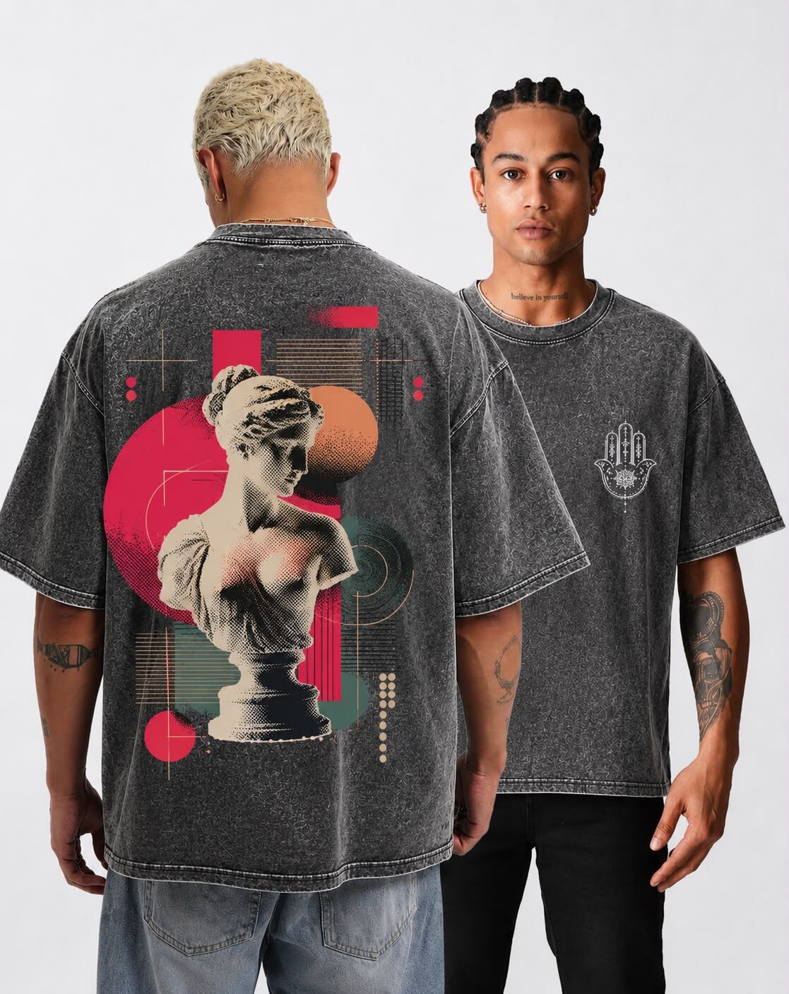 T-shirt Oversize “retro ” – Délavée