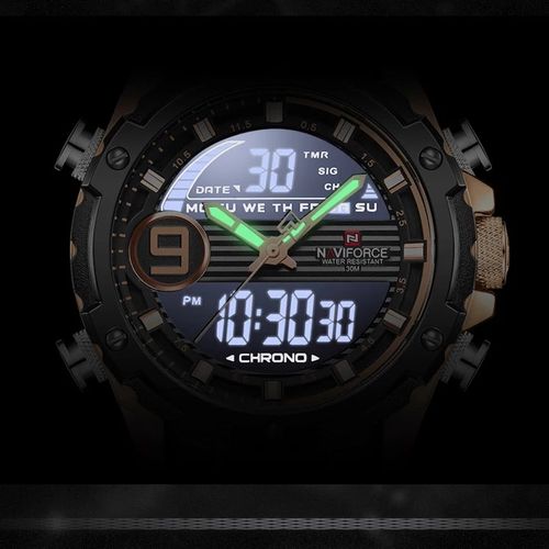 Montre Double Fonction Digital Et Classique Chronographe Quartz thumbnail 3