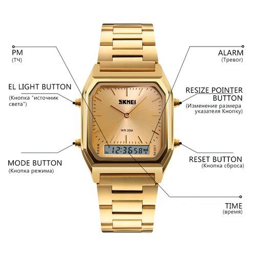 Montre Décontracté Double Temps - Étanche Numérique thumbnail 3