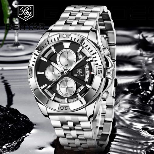 Montre De Qualité Créative Chronographe - Bracelet En Acier Inoxydable