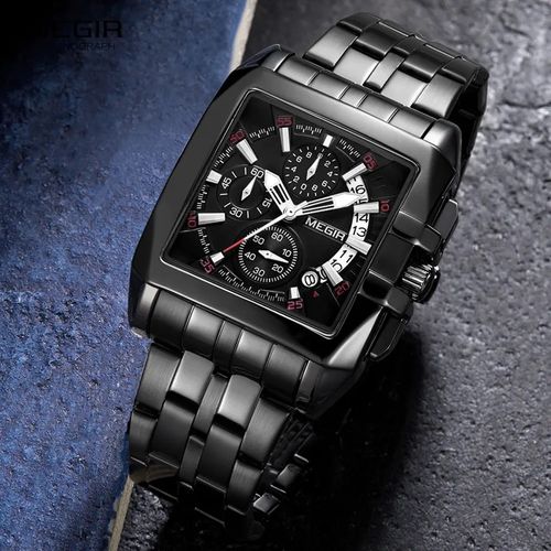 Montre Mouvement Quartz Hommes, Chronographe, Lumineux