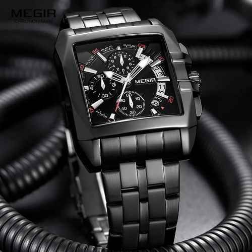Montre Mouvement Quartz Hommes, Chronographe, Lumineux