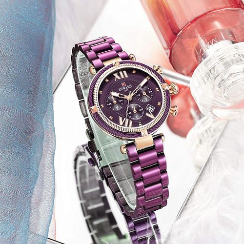 Montre À Quartz Pour Femme, Bracelet En Acier thumbnail 3