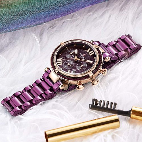 Montre À Quartz Pour Femme, Bracelet En Acier