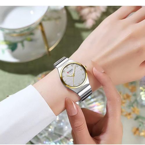  Montre Pour Femme Montre-bracelet En Acier Inoxydable Bracelet Étanche