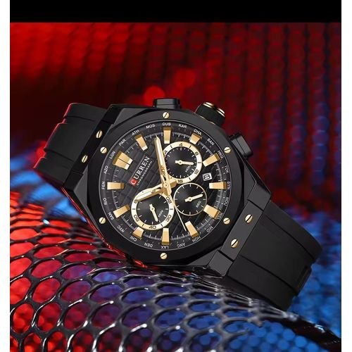 Montre-bracelet Étanche Chronographe Date - Montre Militaire Haut Silicone