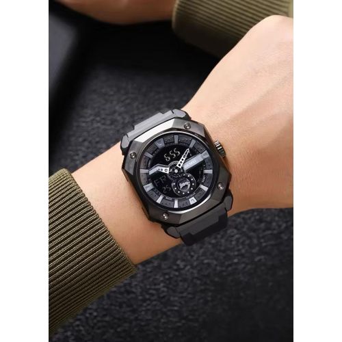  Montre Multifonctionnelle Pour Homme, Chronomètre Étanche À 5 Bars, Compte À Rebours À 3