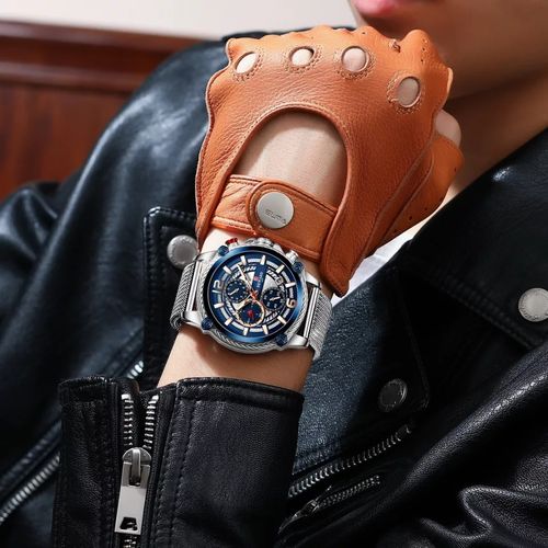 Montre-bracelet En Acier Montre Chronographe Calendrier Personnalité