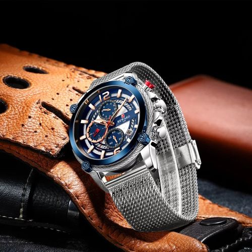 Montre-bracelet En Acier Montre Chronographe Calendrier Personnalité