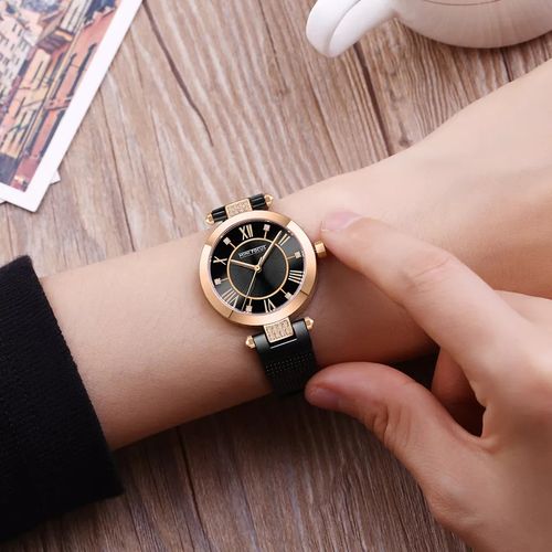   Montre Pour Femme, Bracelet En Maille Dacier Inoxydable