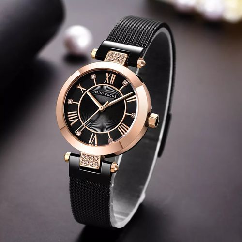   Montre Pour Femme, Bracelet En Maille Dacier Inoxydable