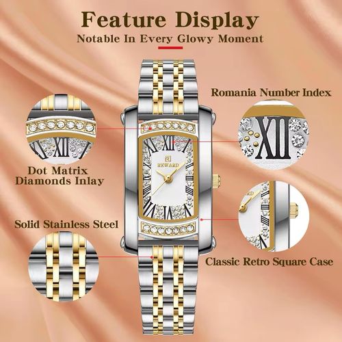 Montre Carrées Pour Montre Pour Femme – Bracelet À Quartz thumbnail 3