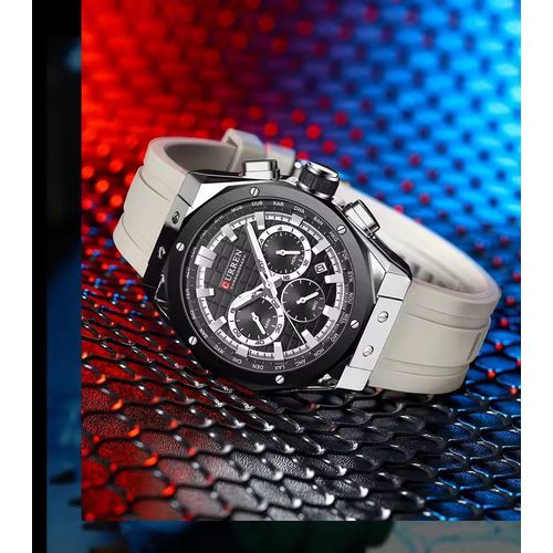 Montre-bracelet Étanche Chronographe Date - Montre Militaire Haut Silicone
