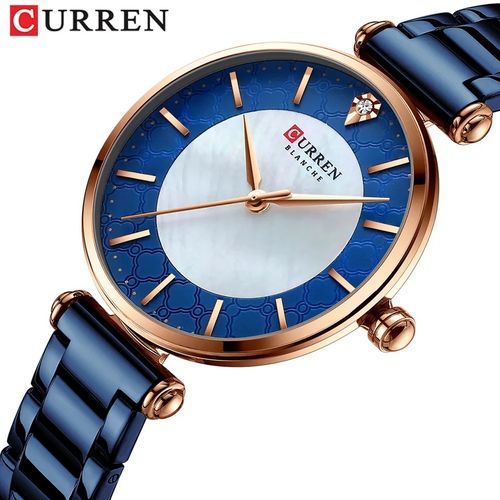 Montre-bracelet À Quartz Femmes Simple Et En Acier Inoxydable