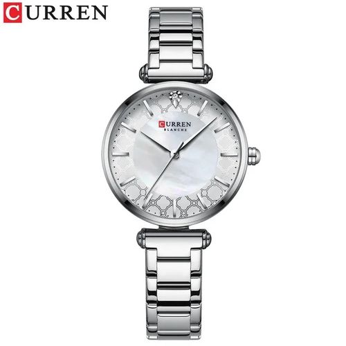 Curren Montre-bracelet À Quartz Femmes, Simple Et En Acier Inoxydable – Gris